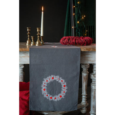 Table Runner Embroidery Kit ~ Christmas Motifs