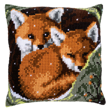 Cushion Cross Stitch Kit ~ Foxes
