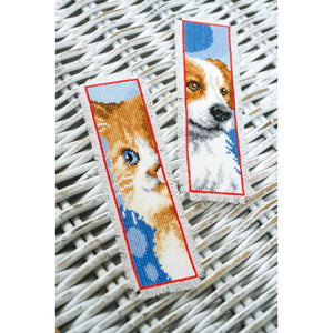 Bookmarks Counted Cross Stitch Kit ~ Cat & Dog Set of 2