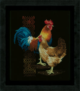 Counted Cross Stitch Kit ~ Chicken & Rooster