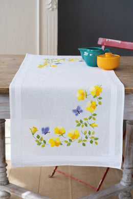 Table Runner Embroidery Kit ~ Spring Flowers
