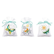 Load image into Gallery viewer, Gift Bags Counted Cross Stitch Kit ~ Butterflies Set of 3