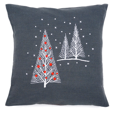 Cushion Embroidery Kit ~ Christmas Trees