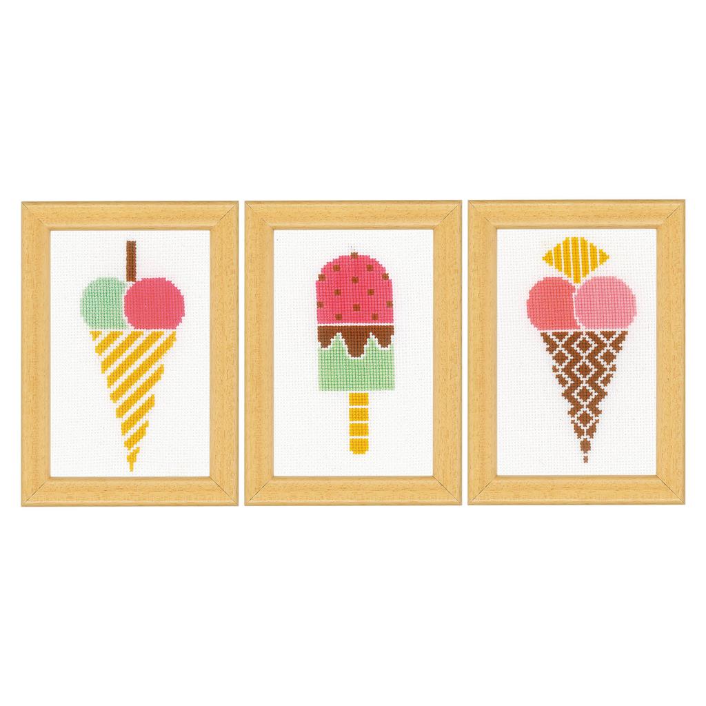 Ice Creams Cross Stitch Kit
