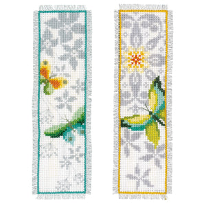 Bookmarks Counted Cross Stitch Kit ~ Butterfly Set of 2