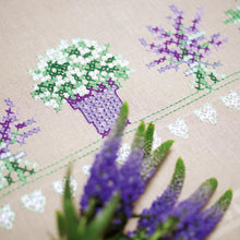 Load image into Gallery viewer, Tablecloth Counted Cross Stitch Kit ~ Lavender