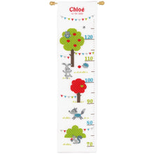 Load image into Gallery viewer, Counted Cross Stitch Kit ~ Height Chart Forest Animals