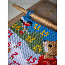 Load image into Gallery viewer, Wall Hanging Cross Stitch Kit ~ Advent Calendar Bambi with Bird