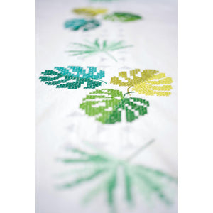 Table Runner Embroidery Kit ~ Botanical Leaves