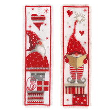 Load image into Gallery viewer, Bookmarks Counted Cross Stitch Kit ~ Christmas Gnomes Set of 2