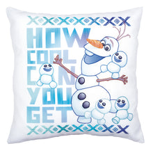 Load image into Gallery viewer, Disney Embroidery Kit ~ Printed Pillow Cover Olaf and Friends