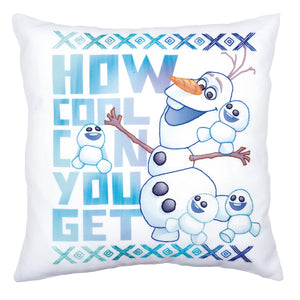 Disney Embroidery Kit ~ Printed Pillow Cover Olaf and Friends
