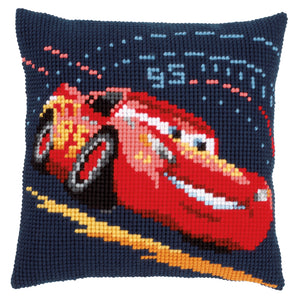 Disney Cushion Cross Stitch Kit ~ Cars - Lightning McQueen