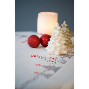 Tablecloth Embroidery Kit ~ Christmas Trees