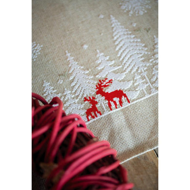 Table Runner Embroidery Kit ~ Winter in the Forest