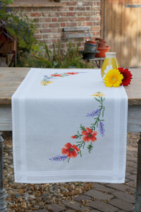 Table Runner Cross Stitch Kit ~ Flowers & Lavender