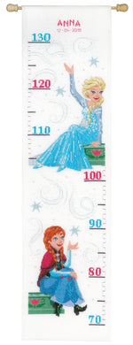Height Chart Disney Cushion Cross Stitch Kit ~ Frozen - Sisters Forever