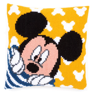Disney Cushion Cross Stitch Kit ~ Mickey - Peek-a-Boo