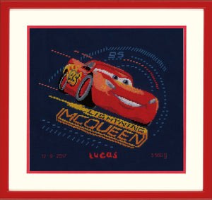 Birth Record Disney Counted Cross Stitch Kit ~ Screeching Tyres
