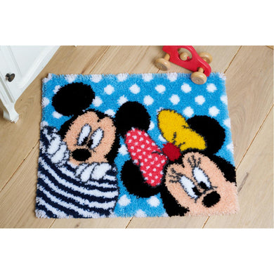 Disney Rug Latch Hook Kit ~ Mickey & Minnie Peek-a-boo