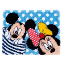 Load image into Gallery viewer, Disney Rug Latch Hook Kit ~ Mickey &amp; Minnie Peek-a-boo