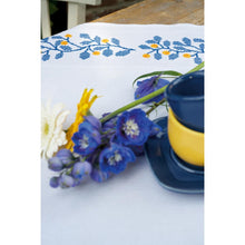 Load image into Gallery viewer, Tableclotht Counted Cross Stitch Kit ~ Blue Twigs