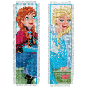 Bookmarks Counted Cross Stitch Kit ~ Disney Frozen Sisters Forever Set of 2