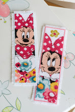 Load image into Gallery viewer, Bookmarks Counted Cross Stitch Kit ~ Disney Minnie Daydreaming Set of 2