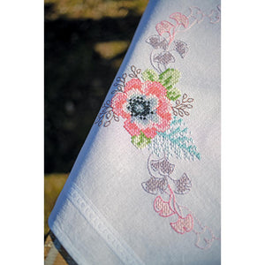 Tablecloth Embroidery Kit ~ Pastel Flowers