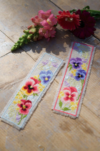Bookmarks Counted Cross Stitch Kit ~ Violets Set of 2