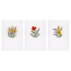 Greetings Cards Counted Cross Stitch Kit ~ Flowers & Lavender Set of 3