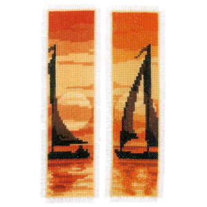 Bookmarks Counted Cross Stitch Kit ~ Sailing at Sunset Set of 2