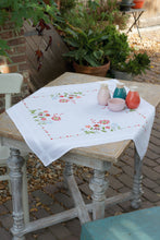 Load image into Gallery viewer, Tablecloth Embroidery Kit ~  Flowers