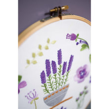 Load image into Gallery viewer, Embroidery Kit with Hoop ~ Lavender