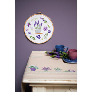 Embroidery Kit with Hoop ~ Lavender