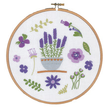Load image into Gallery viewer, Embroidery Kit with Hoop ~ Lavender