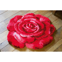 Load image into Gallery viewer, Shaped Rug Latch Hook Kit ~ Red Rose