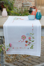 Load image into Gallery viewer, Table Runner Embroidery Kit ~ Flowers