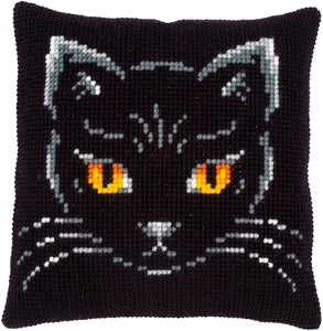 Cushion Cross Stitch Kit ~ Black Cat