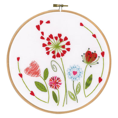 Embroidery Kit with Ring ~ Flowers