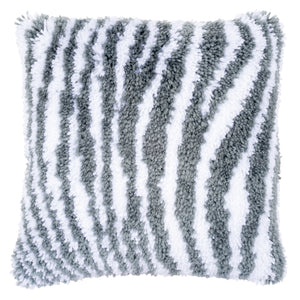 Cushion Latch Hook Kit ~ Zebra Print