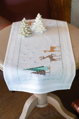 Table Runner Embroidery Kit ~ Norwegian Wild Reindeer