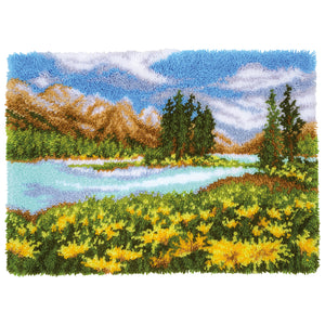 Rug Latch Hook Kit ~ Mountain Landscape