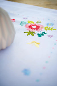 Tablecloth Embroidery Kit ~ Spring Flowers & Butterflies