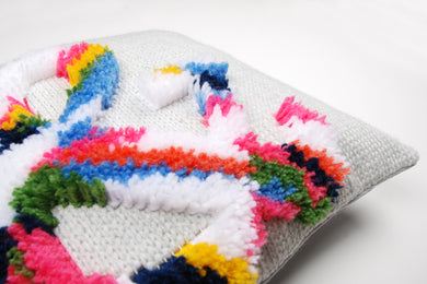 Cushion Latch Hook & Chain Stitch Kit ~ Bright Ampersand