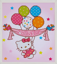 Load image into Gallery viewer, Diamond Painting Kit ~ Hello Kitty with Balloons