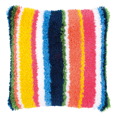 Cushion Latch Hook Kit ~ Bright Stripes
