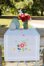 Load image into Gallery viewer, Table Runner Embroidery Kit ~ Spring Flowers &amp; Butterflies