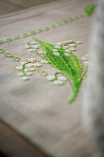 Load image into Gallery viewer, Table Runner Embroidery Kit ~ Lily of the Valley