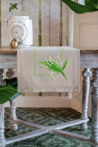 Table Runner Embroidery Kit ~ Lily of the Valley